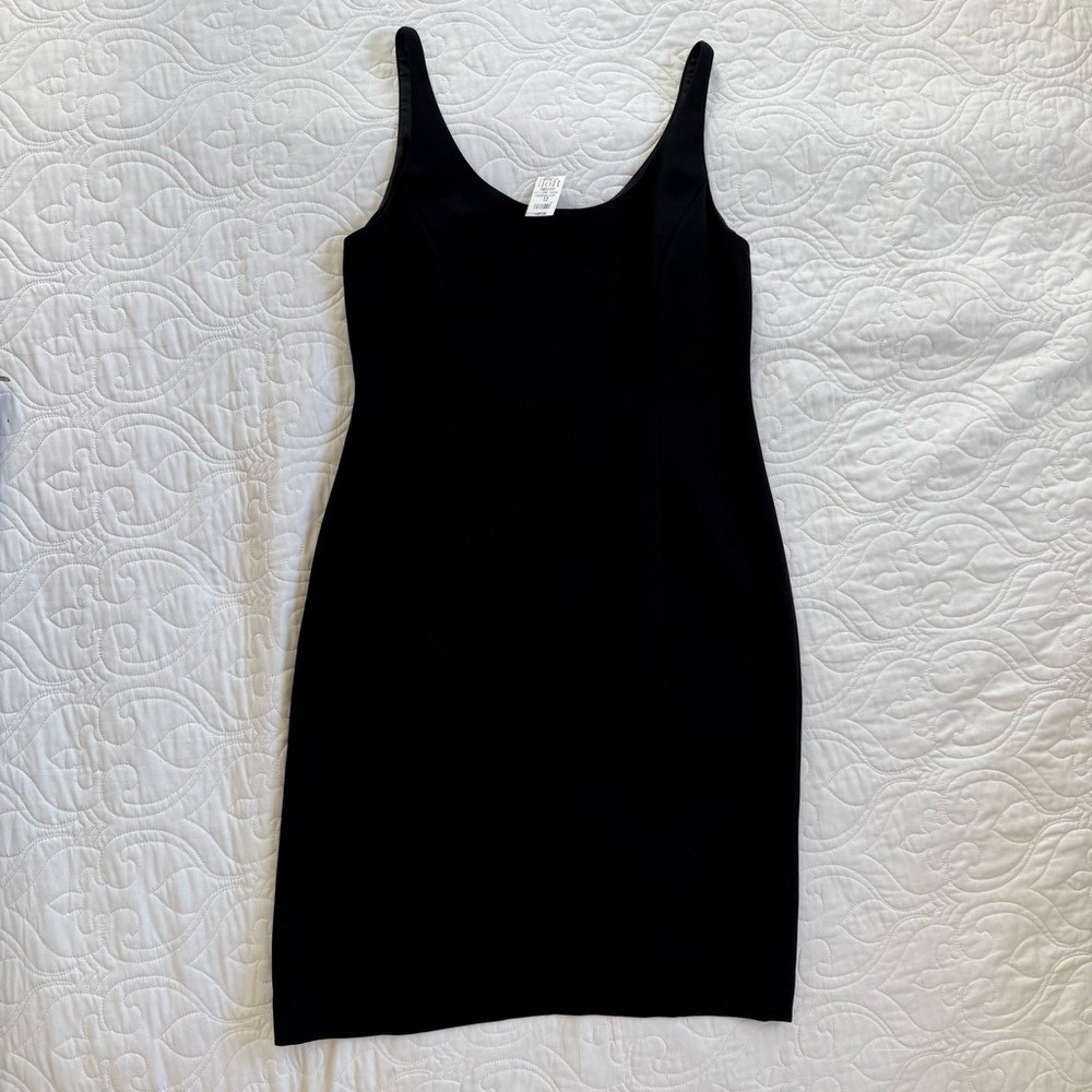 Ann Taylor LOFT Classic LBD Black Sleeveless Mini Sheath Dress Women's 12 NWT - Picture 2 of 14